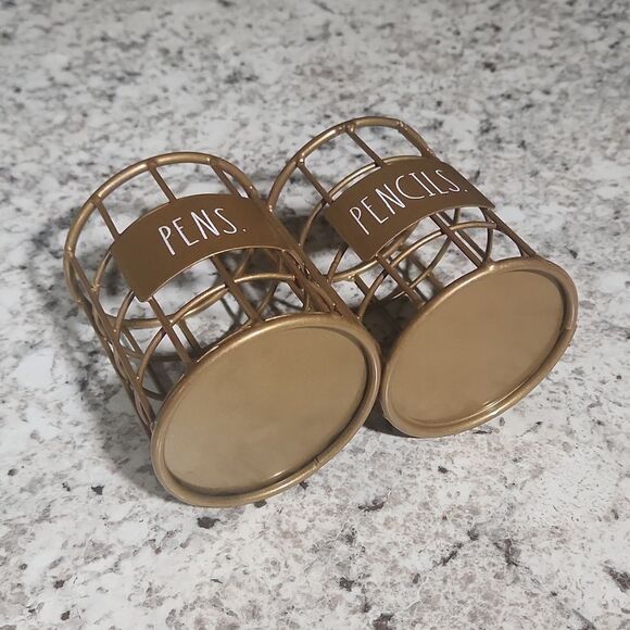 Matte Gold Pen&Pencil Holders - Picture 2 of 2